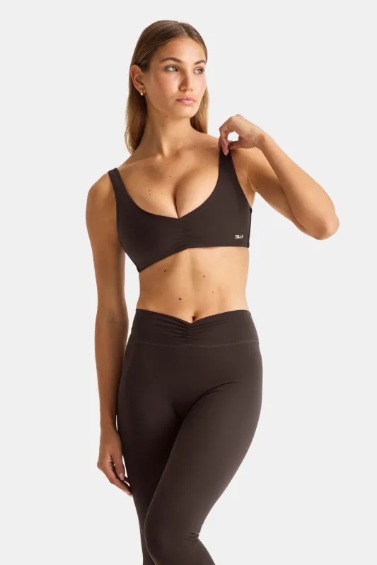 DayFlex Ruched Front Sports Bra - Americano sold by TALA