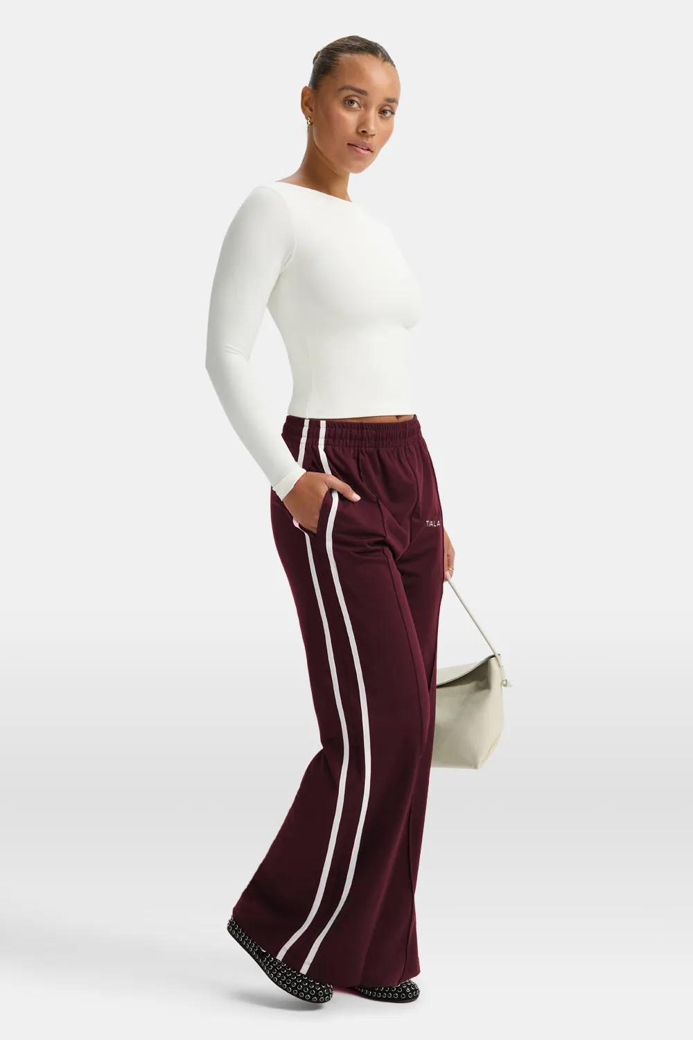 Contrast Stripe Jogger - Port Red sold by TALA product image thumbnail 5