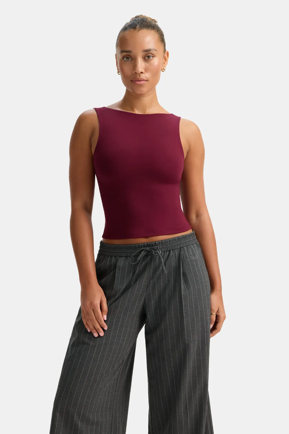 365 Boat Neck Tank - Port Red sold by TALA