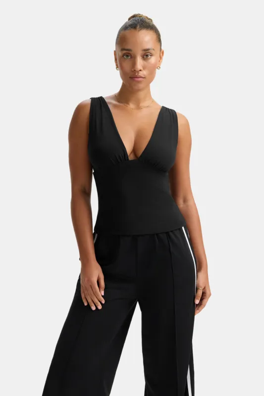 365 Plunge Neckline Top - Black sold by TALA
