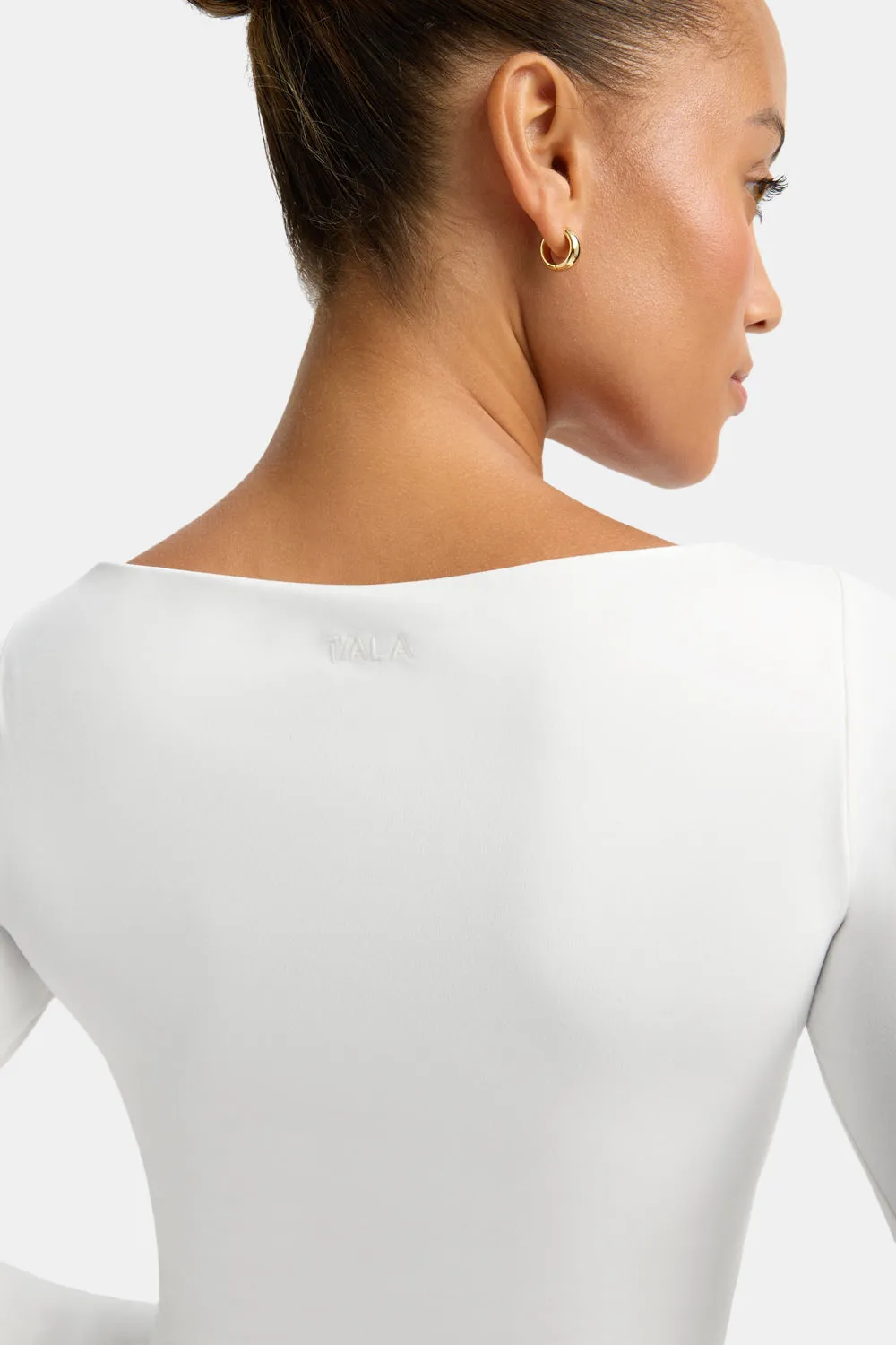 365 Boat Neck Long Sleeve Top - Coconut Milk sold by TALA product image thumbnail 4