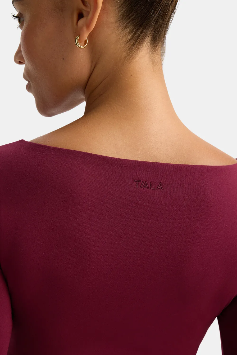 365 Boat Neck Long Sleeve Top - Port Red sold by TALA product image thumbnail 4