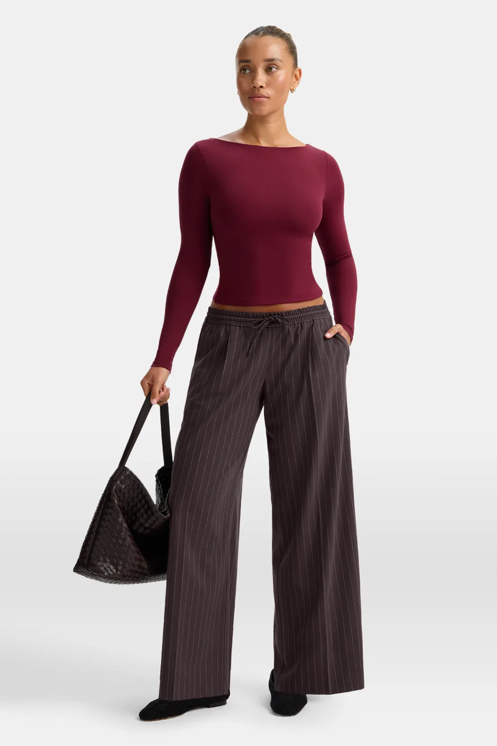 365 Boat Neck Long Sleeve Top - Port Red sold by TALA product image thumbnail 3