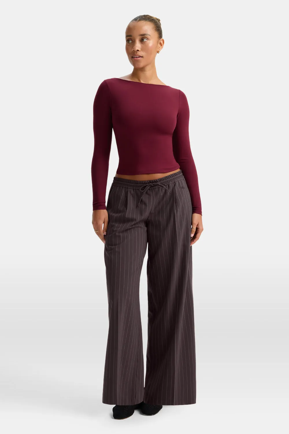 365 Boat Neck Long Sleeve Top - Port Red sold by TALA product image thumbnail 5