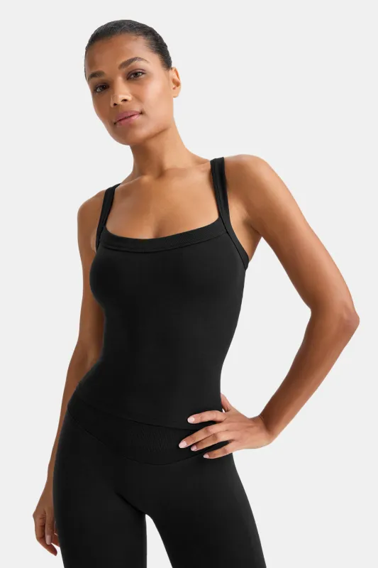 Sculpt Seamless Wide Scoop Neck Cami - Black sold by TALA