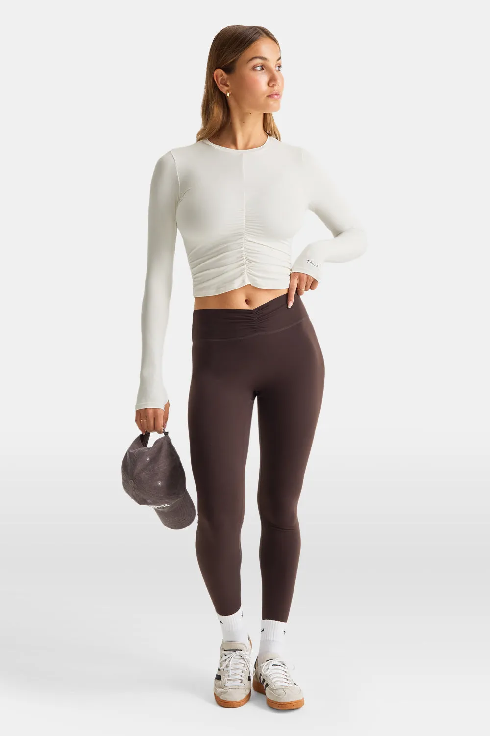 UltraLite Ruched Long Sleeve Top - Ivory sold by TALA product image thumbnail 5