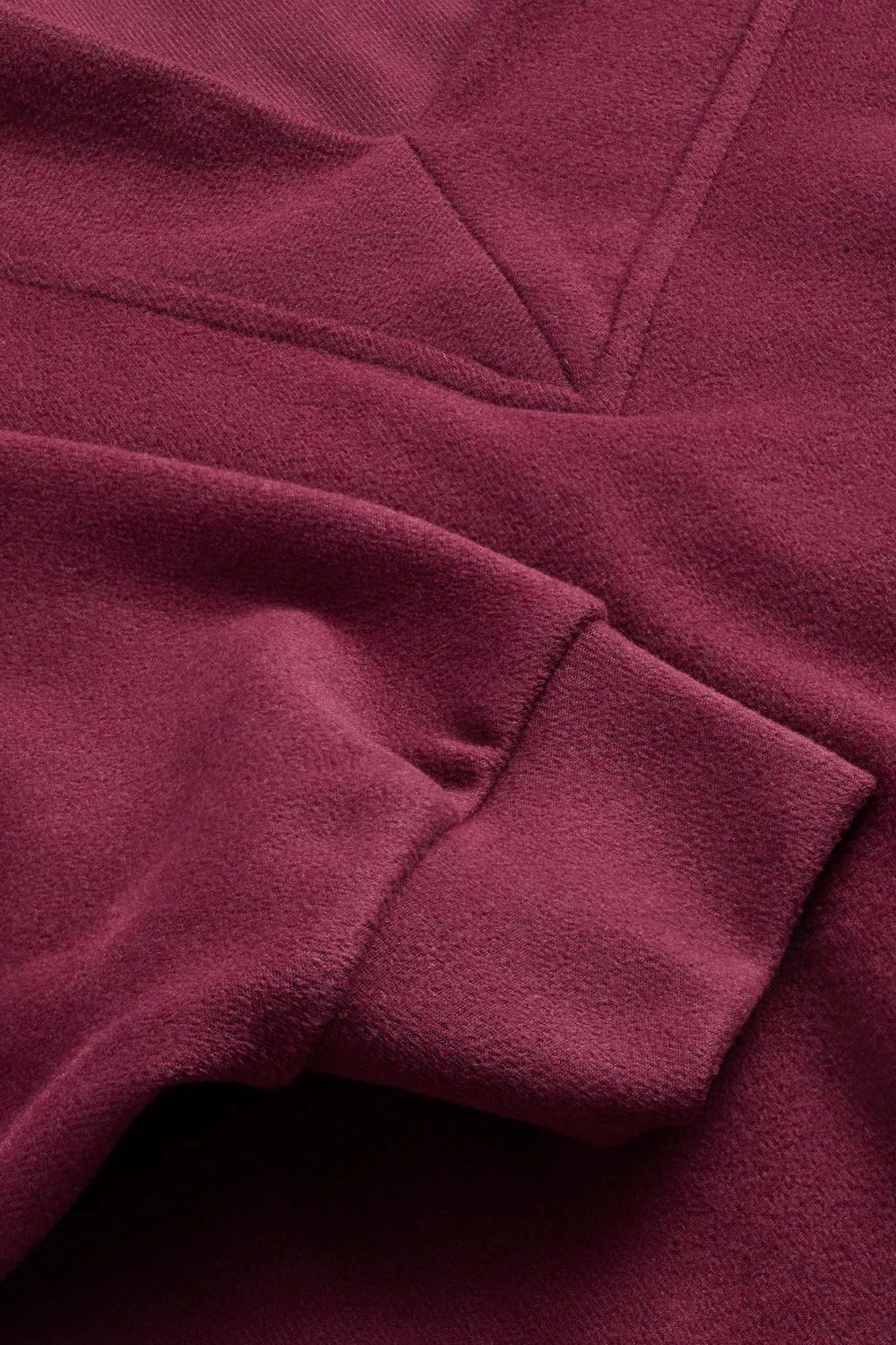 Plush Oversized V Neck Sweatshirt - Cranberry sold by TALA product image thumbnail 5