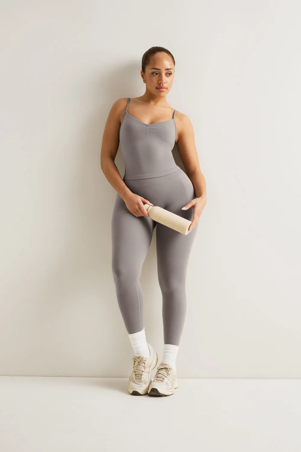 Sculpt Seamless Ruched Vest - Pebble sold by TALA product image thumbnail 4