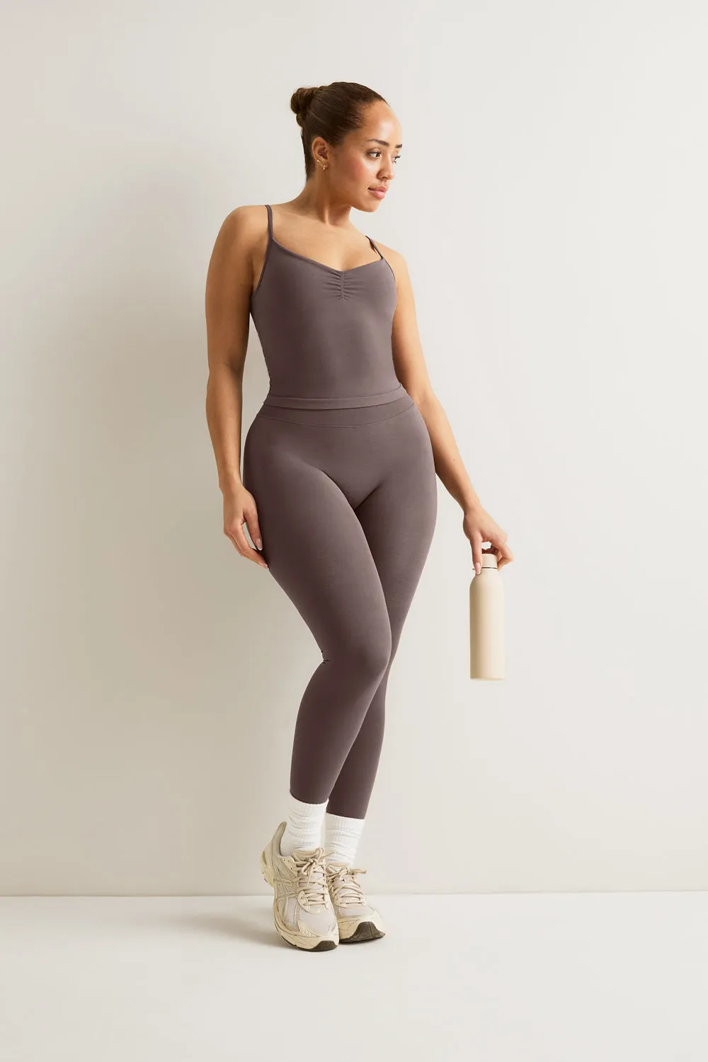 Sculpt Seamless Ruched Vest - Dark Truffle sold by TALA product image thumbnail 4