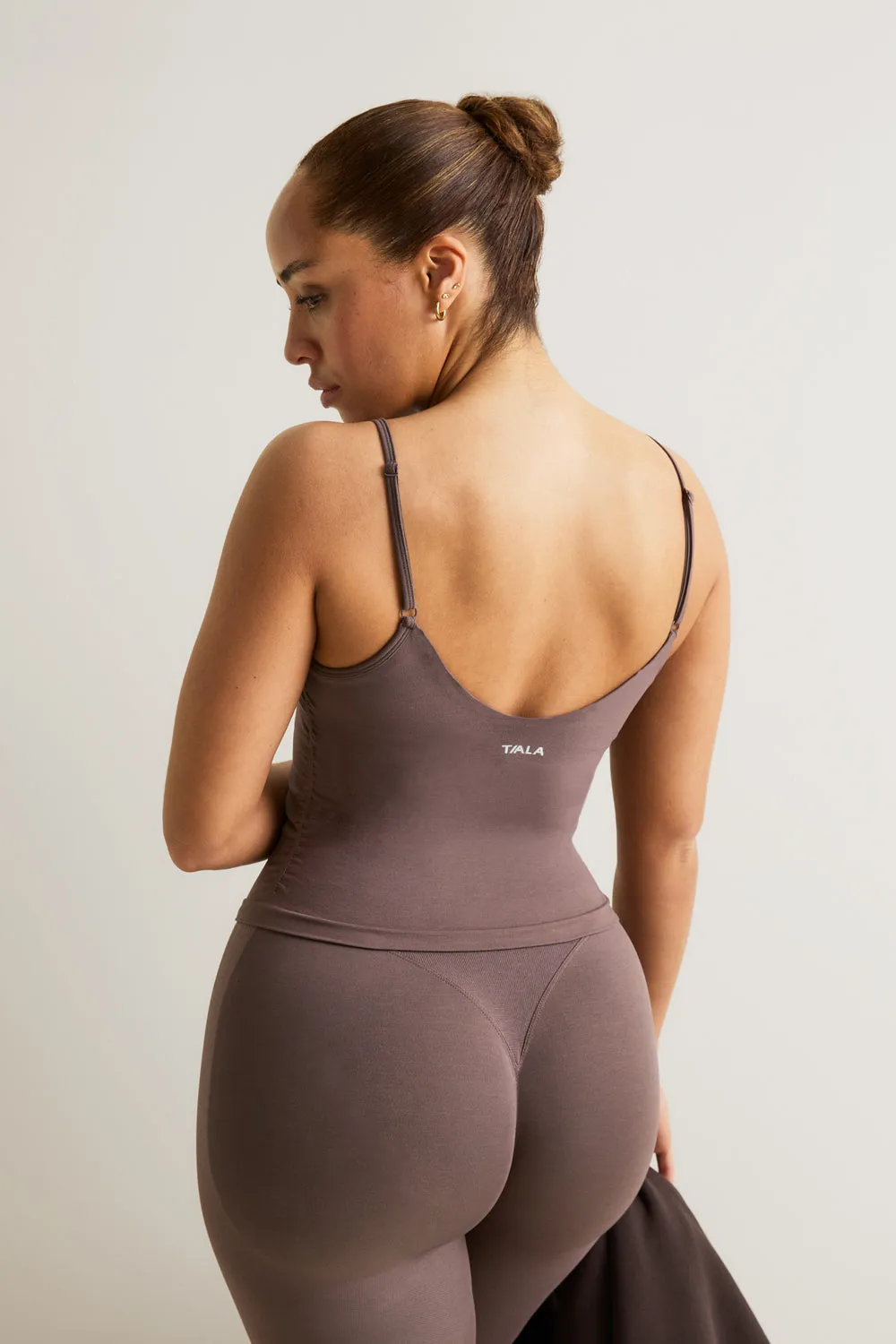 Sculpt Seamless Ruched Vest - Dark Truffle sold by TALA product image thumbnail 3
