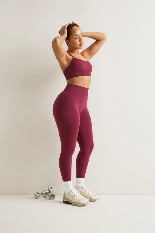 Sculpt Seamless Scrunch Legging - Cherry Red made by TALA