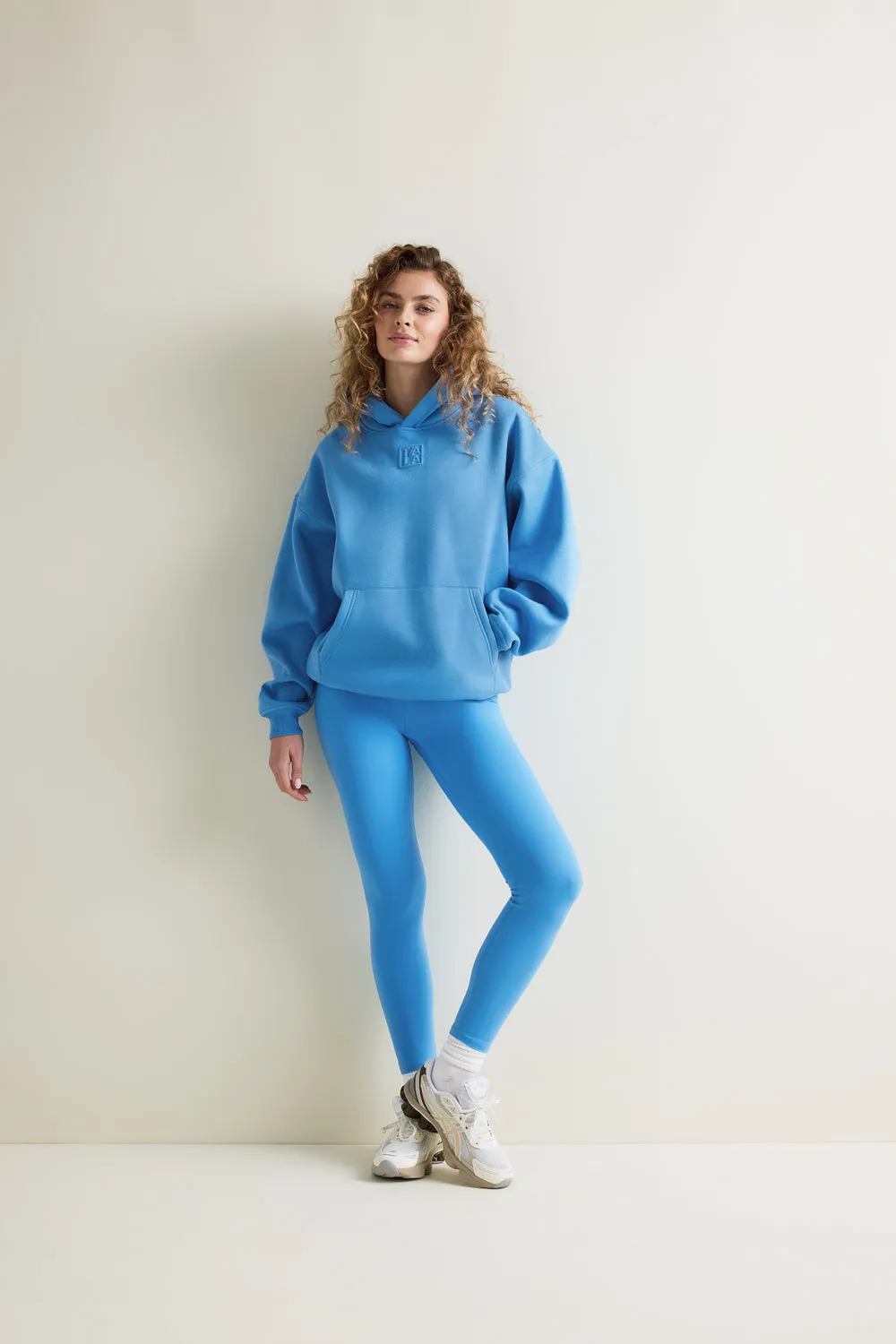 Oversized Embossed Logo Hoodie - Sky Blue sold by TALA product image thumbnail 3
