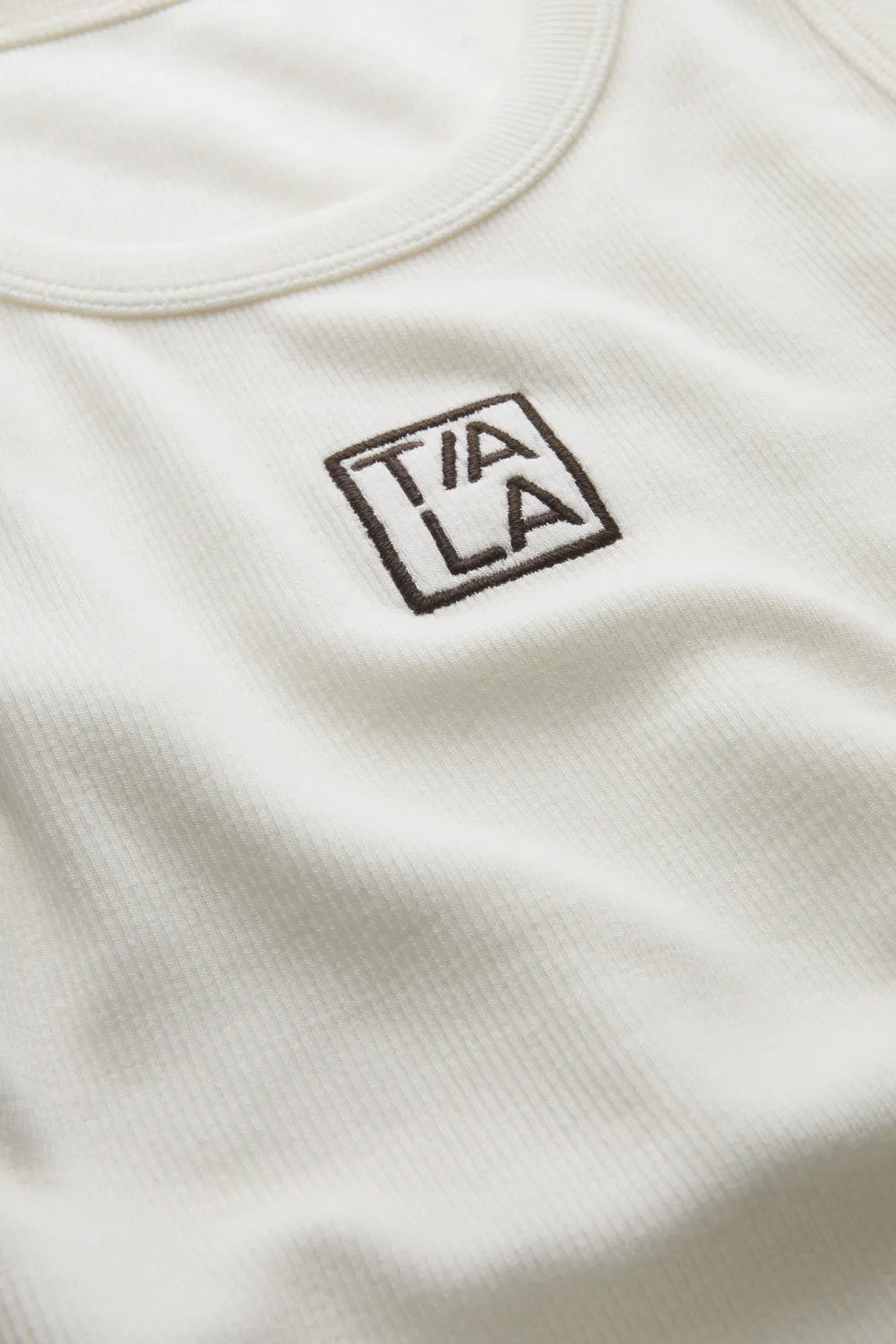 365 Sculpting Lounge Longline Logo Racer Vest - Coconut Milk sold by TALA product image thumbnail 3