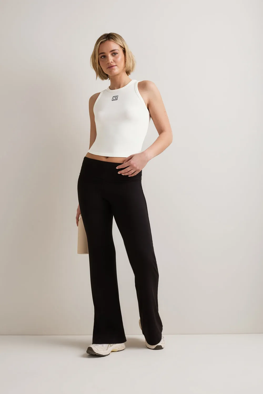 365 Sculpting Lounge Longline Logo Racer Vest - Coconut Milk sold by TALA product image thumbnail 4