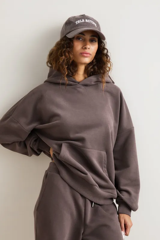 Peached Girlfriend Hoodie - Mocha Brown made by TALA