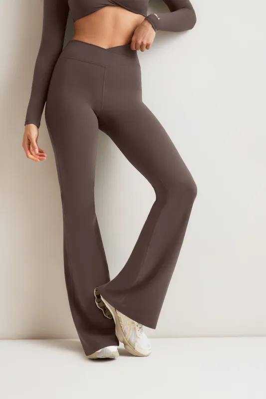 DayFlex Soft Wrap Yoga Pant - Mocha Brown made by TALA