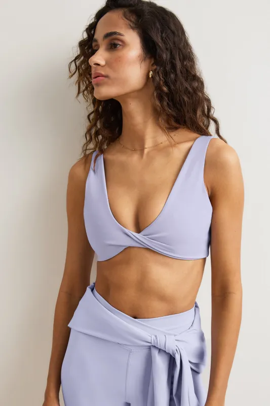 DayFlex Twist Front Sports Bra - Lilac made by TALA