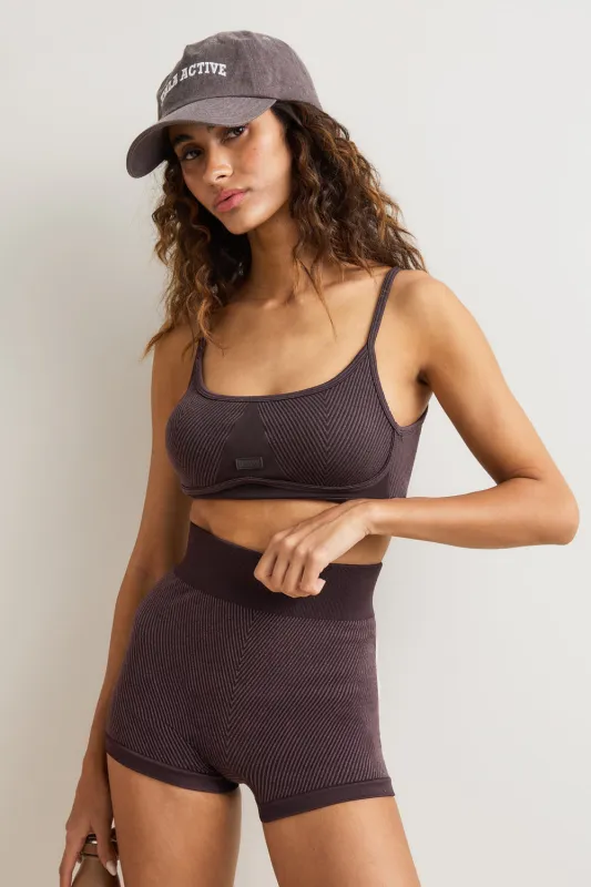 Seamless Rib Shorts - Vintage Brown made by TALA