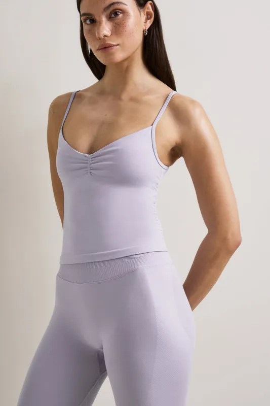Sculpt Seamless Ruched Vest - Lilac made by TALA