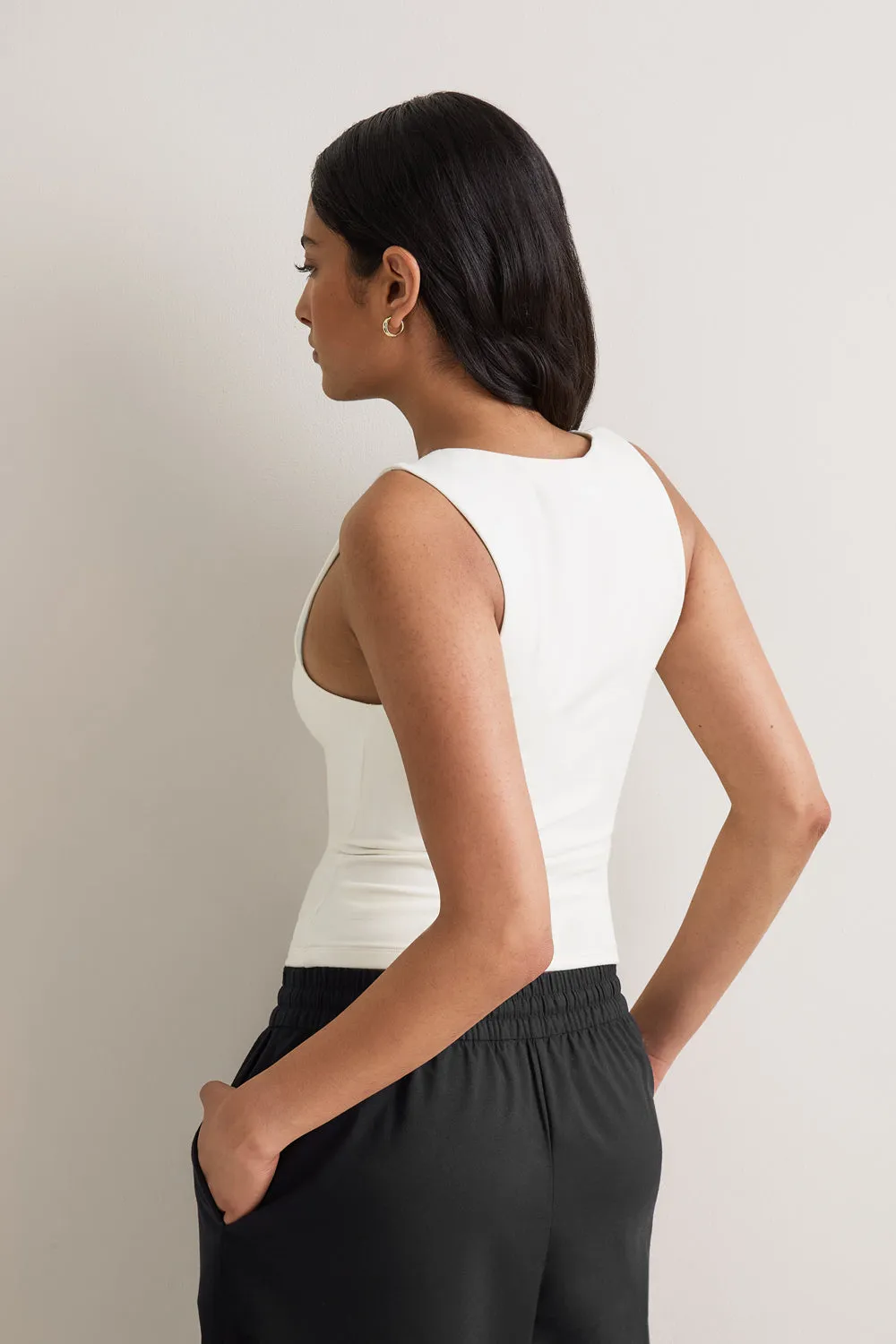 365 Square Neck Vest - Coconut Milk sold by TALA product image thumbnail 3