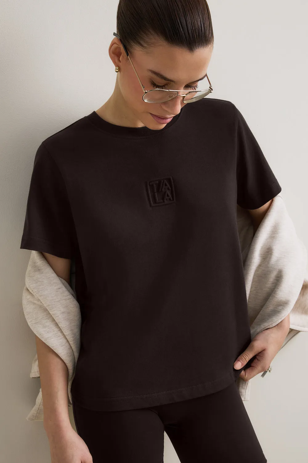 TALA Embossed Logo T-Shirt - Americano sold by TALA product image thumbnail 5