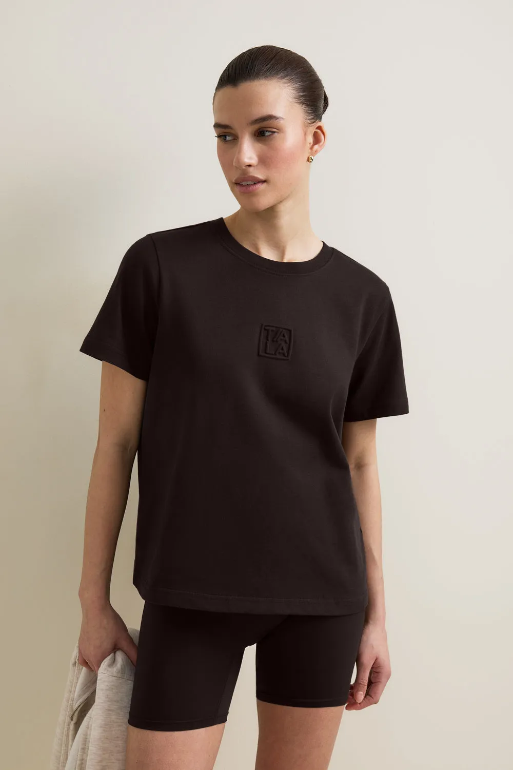 TALA Embossed Logo T-Shirt - Americano sold by TALA