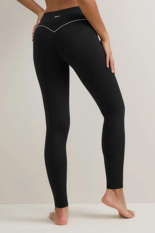 DayFlex Contrast Sweetheart Legging - Shadow Black made by TALA