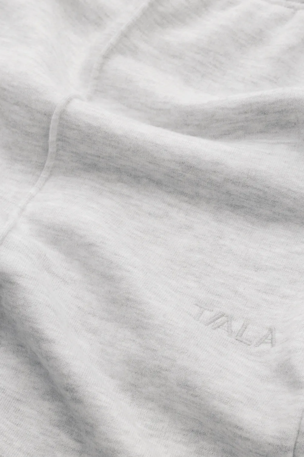 Mid Rise Pintuck Ultra Wide Leg Jogger - Grey Marl sold by TALA product image thumbnail 5