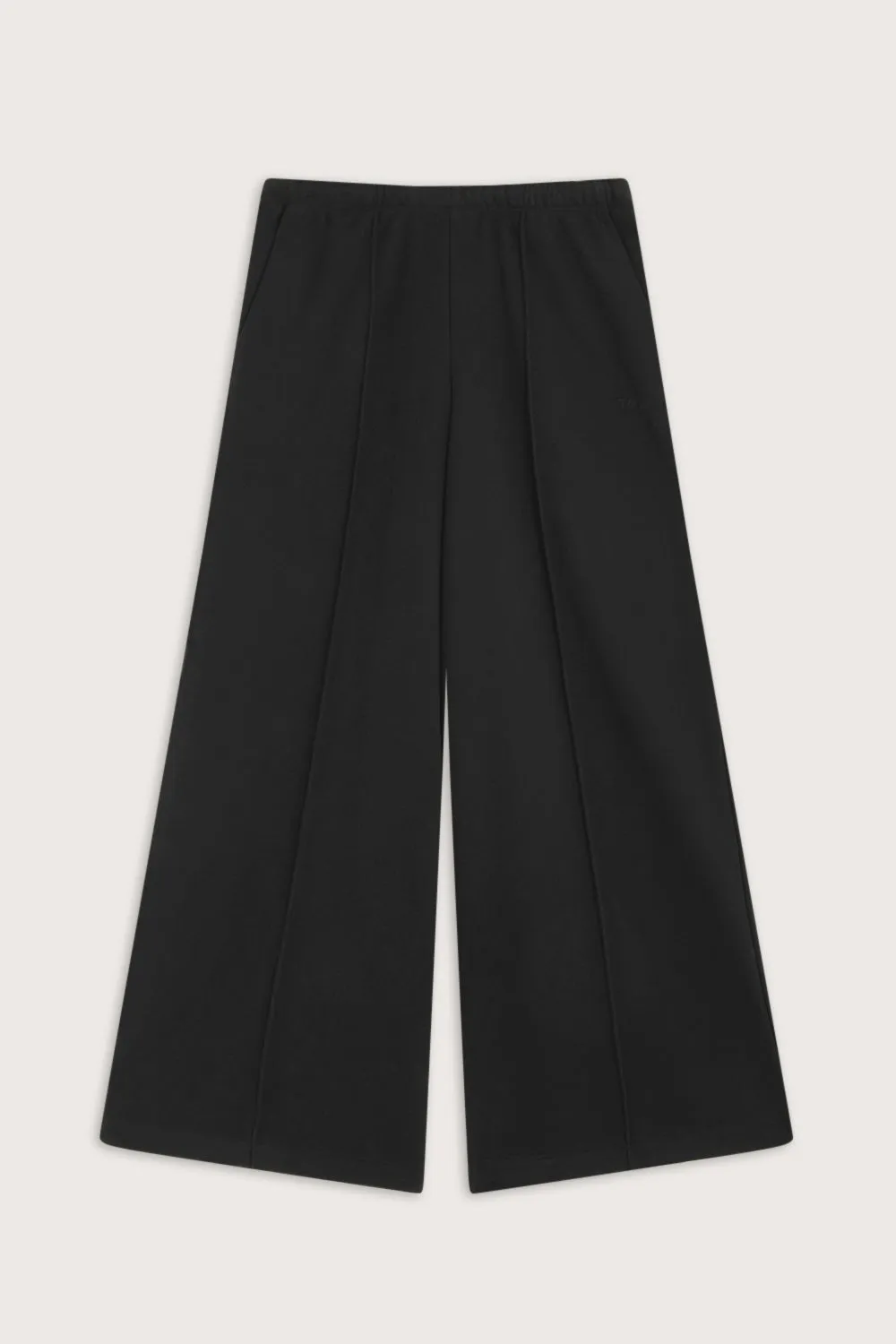 Mid Rise Pintuck Ultra Wide Leg Jogger - Black sold by TALA product image thumbnail 2
