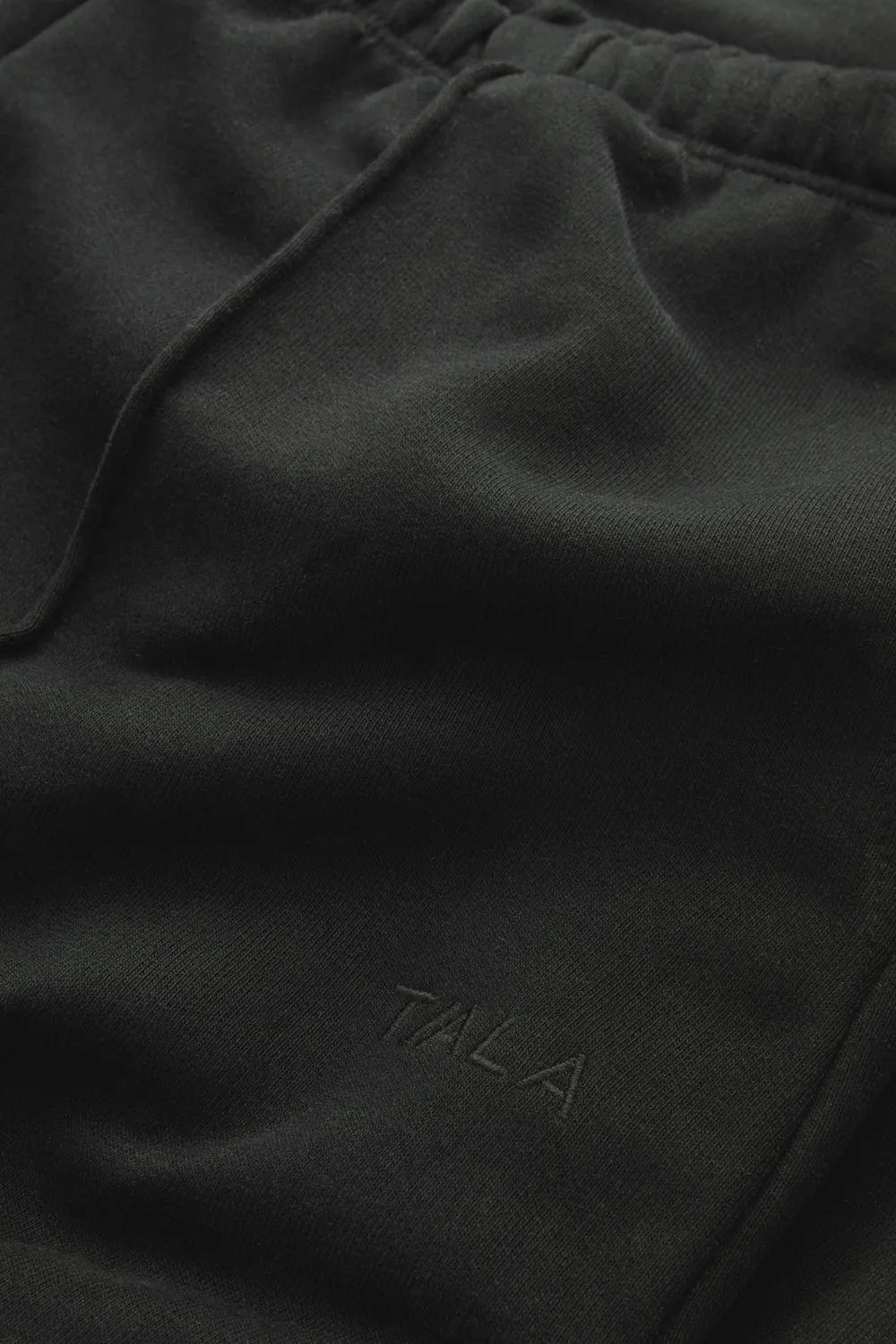 Mid Rise Pintuck Ultra Wide Leg Jogger - Black sold by TALA product image thumbnail 5