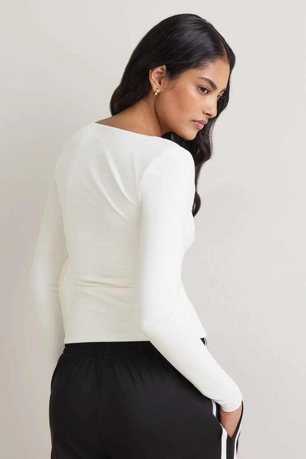 365 Square Neck Long Sleeve Top - Coconut Milk sold by TALA product image thumbnail 4