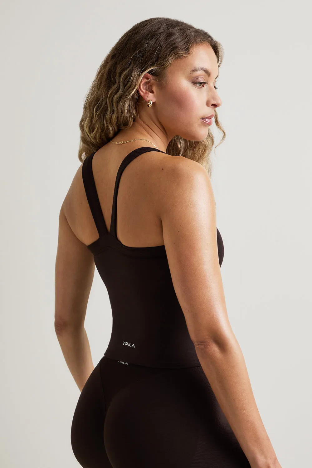 Sculpt Seamless Scoop Neck Cami - Americano sold by TALA product image thumbnail 3