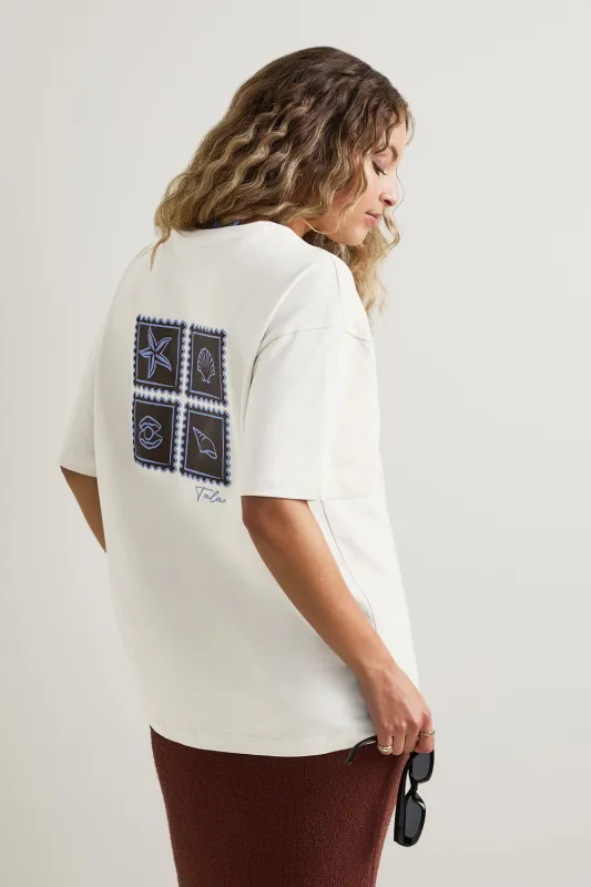 TALA Postcard Graphic Tee - Ivory made by TALA