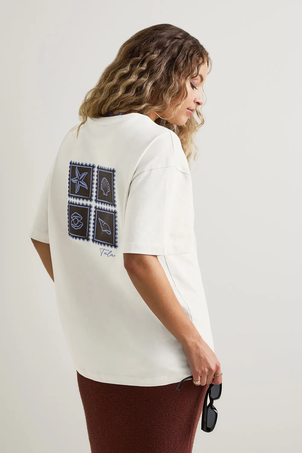 TALA Postcard Graphic Tee - Ivory sold by TALA