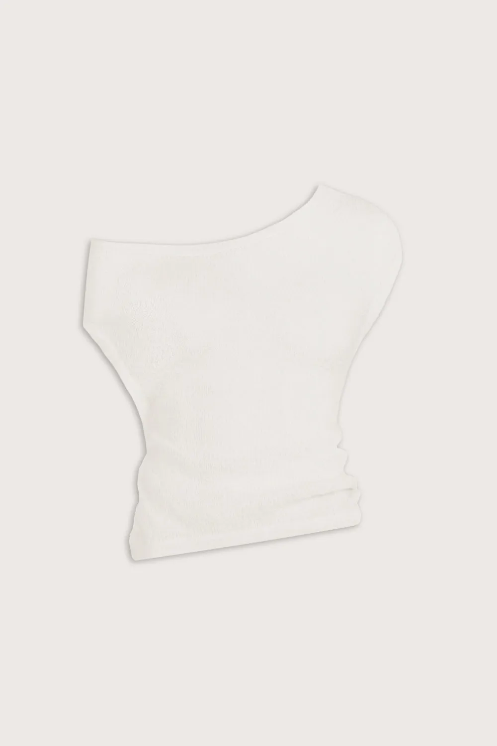 Beach Knit Asymmetric Top - Ivory sold by TALA product image thumbnail 2