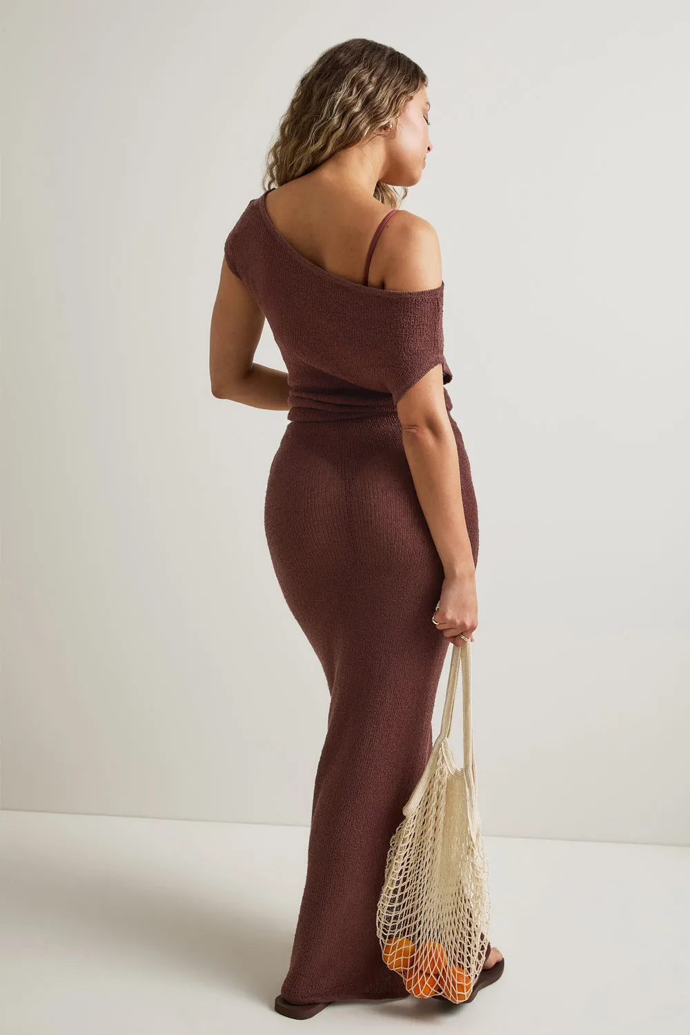 Beach Knit Asymmetric Top - Brown sold by TALA product image thumbnail 5