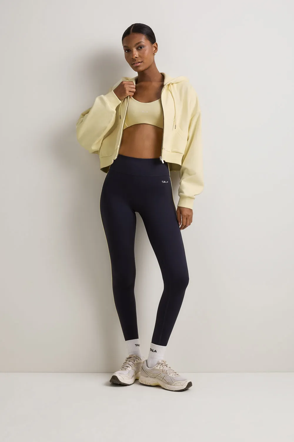 Relaxed Cotton Cocoon Hoodie - Lemon Yellow sold by TALA product image thumbnail 3