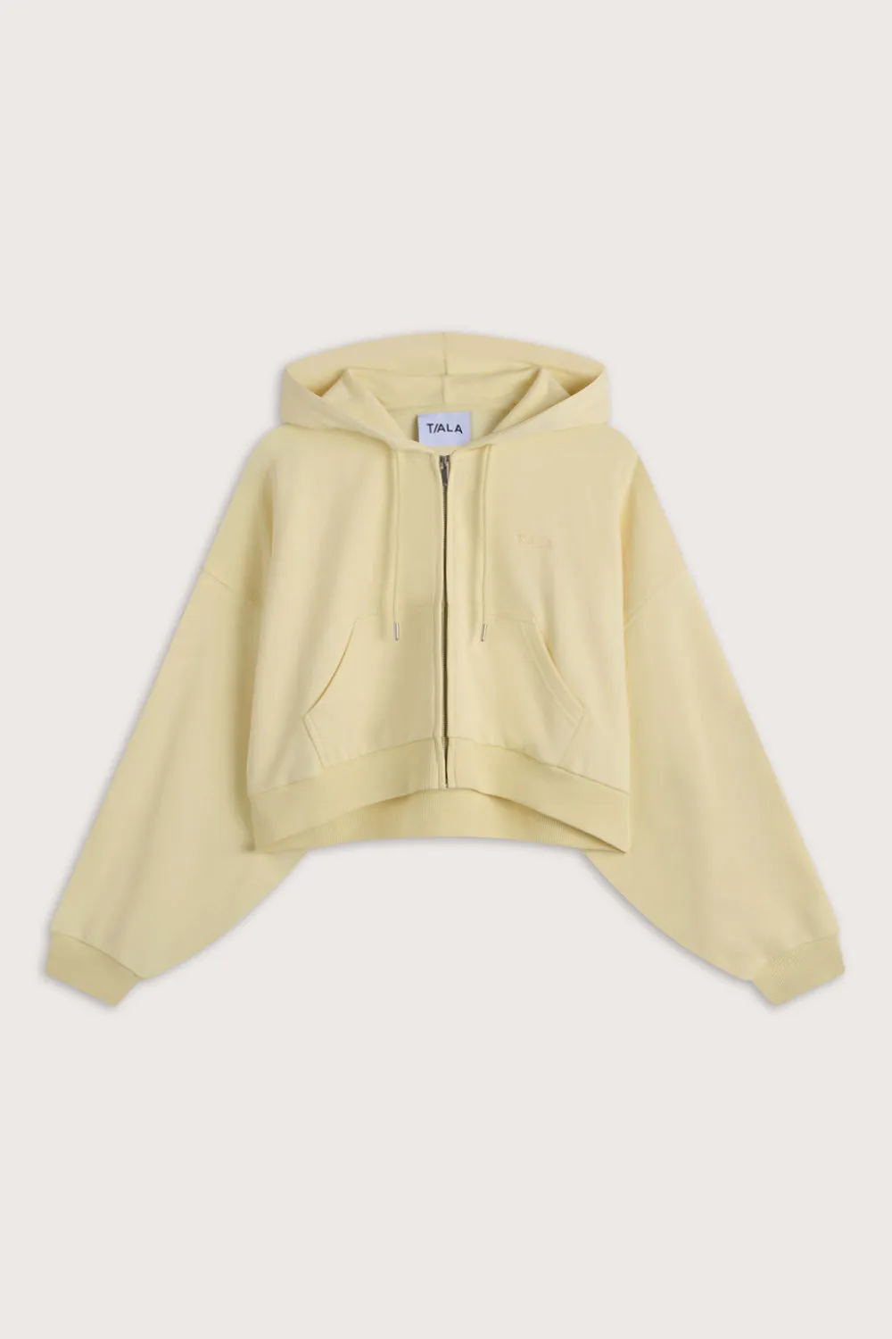 Relaxed Cotton Cocoon Hoodie - Lemon Yellow sold by TALA product image thumbnail 2