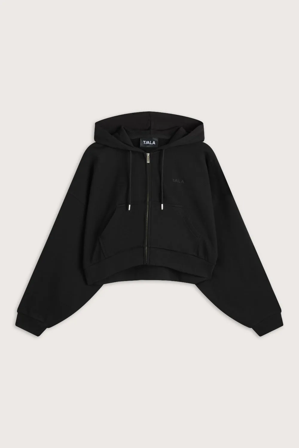 Relaxed Cotton Cocoon Hoodie - Shadow Black sold by TALA product image thumbnail 2