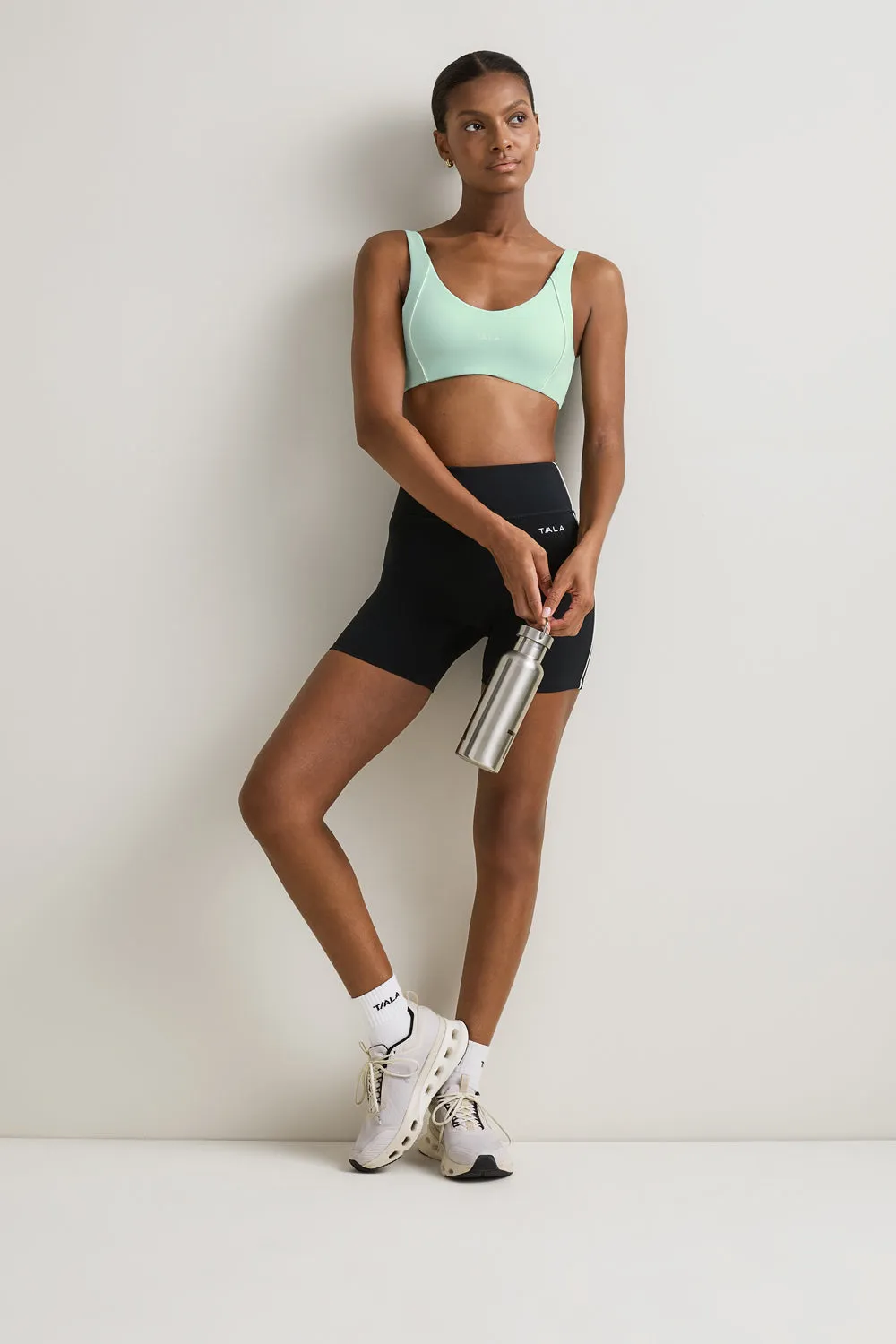 SkinLuxe Contrast Piping Sports Bra - Soft Mint sold by TALA product image thumbnail 3