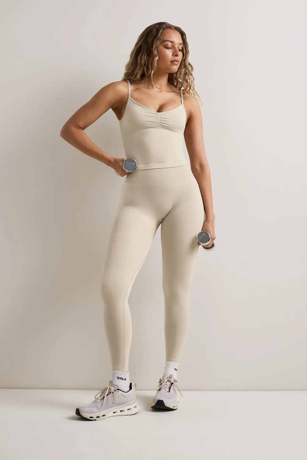 Sculpt Seamless Ruched Vest - Chai sold by TALA product image thumbnail 5