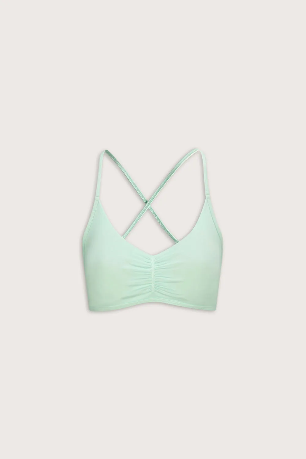 Sculpt Seamless Ruched Cross Back Sports Bra - Soft Mint sold by TALA product image thumbnail 2