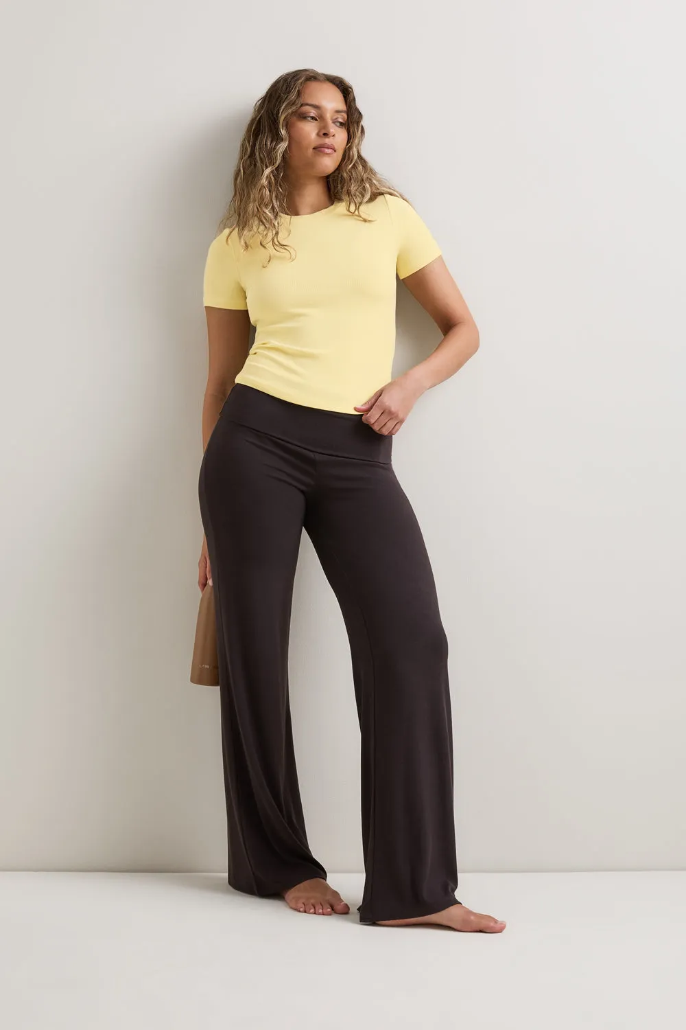 365 Rib T-Shirt - Lemon Yellow sold by TALA