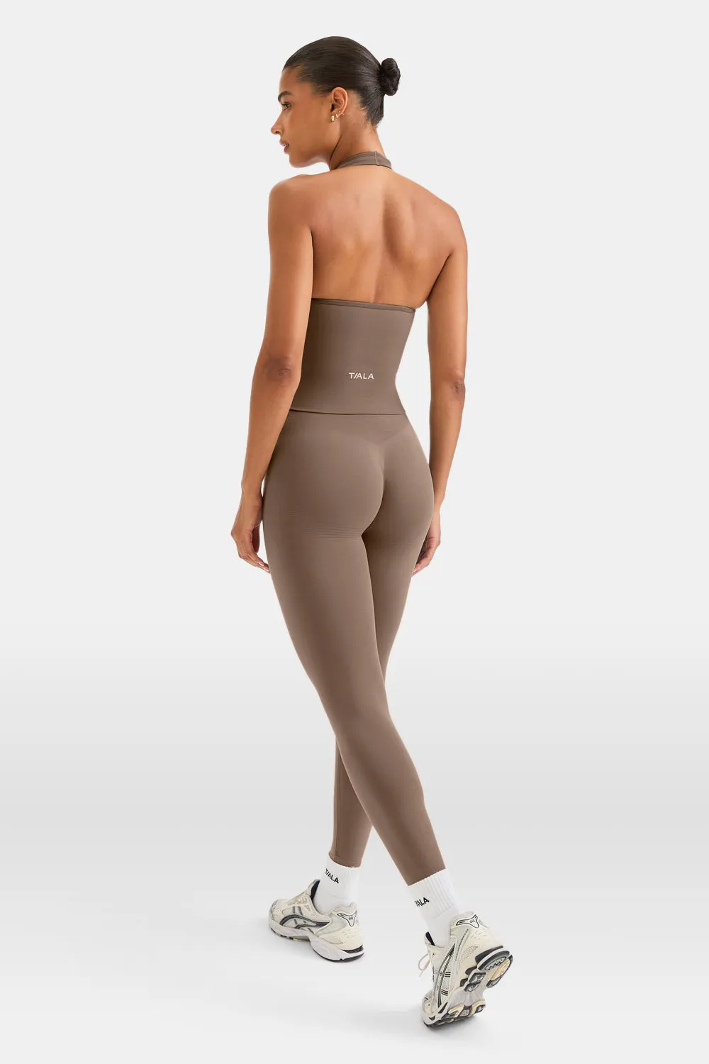 Sculpt Seamless Halter Tank - Taupe sold by TALA product image thumbnail 4