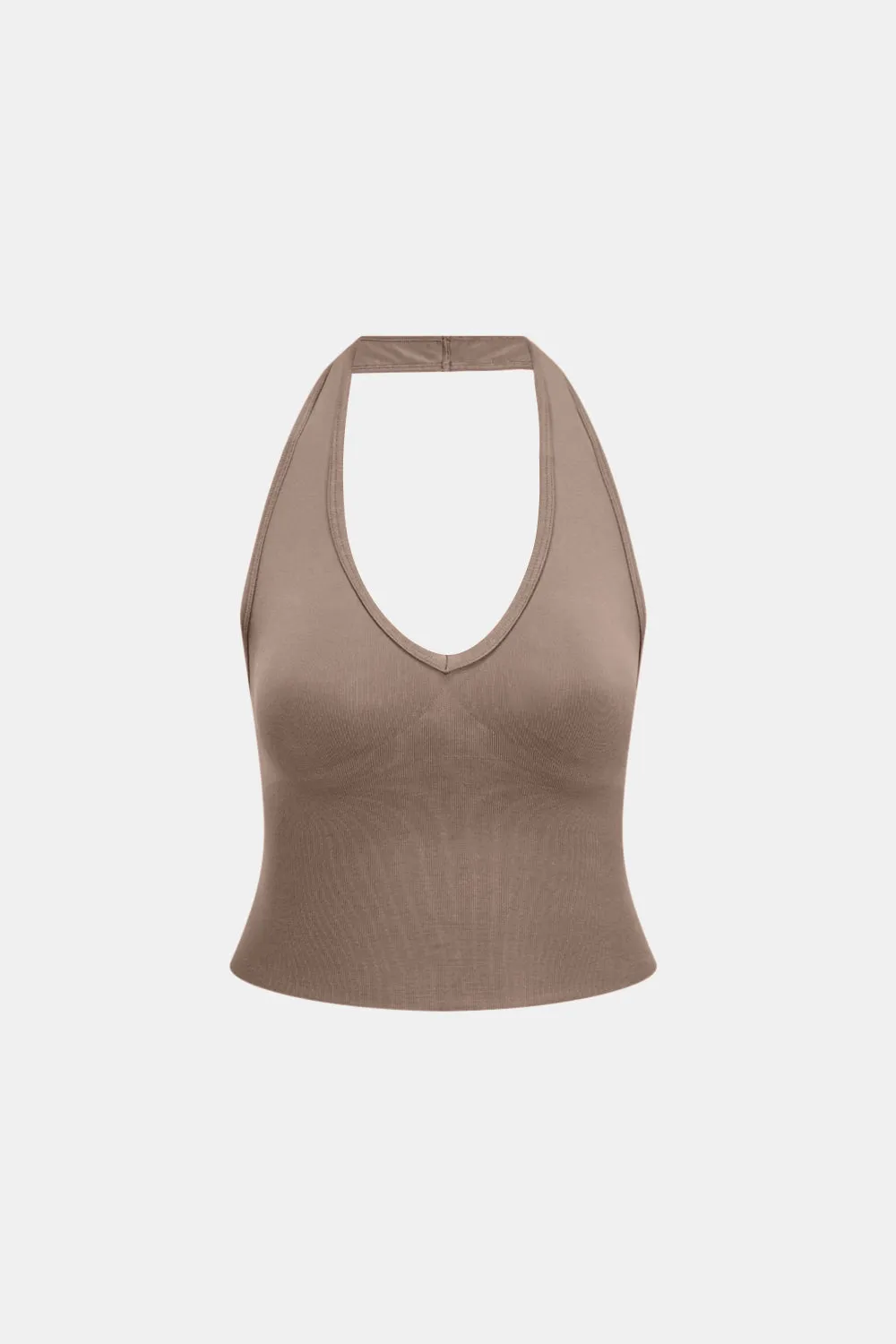 Sculpt Seamless Halter Tank - Taupe sold by TALA product image thumbnail 2