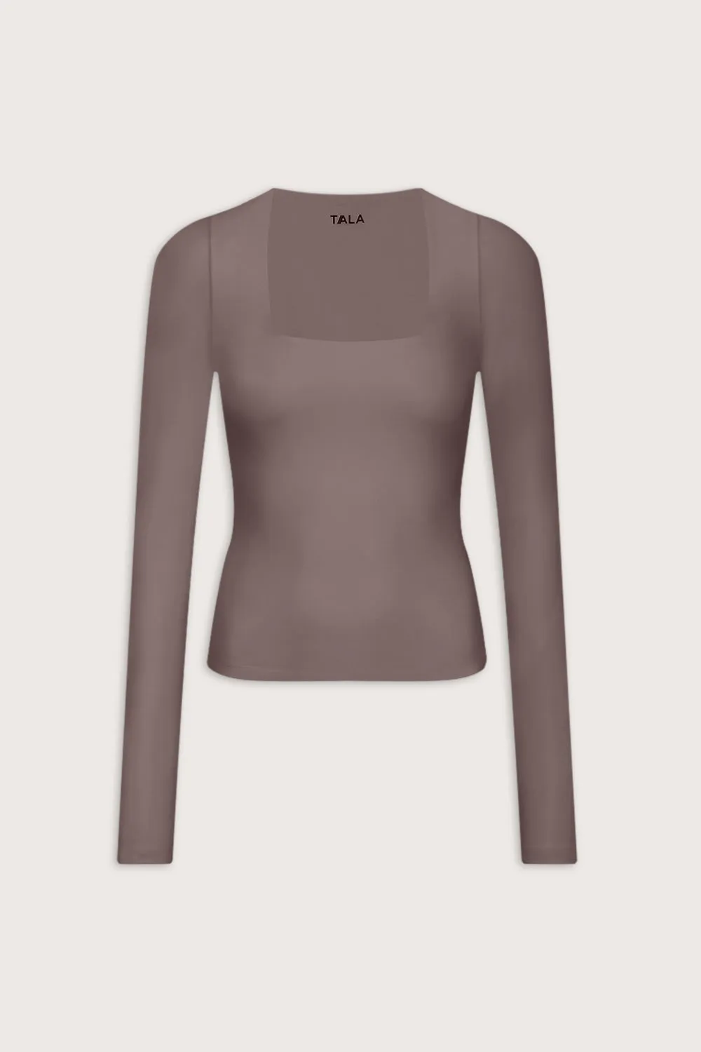 365 Square Neck Long Sleeve Top - Mocha Brown sold by TALA product image thumbnail 2