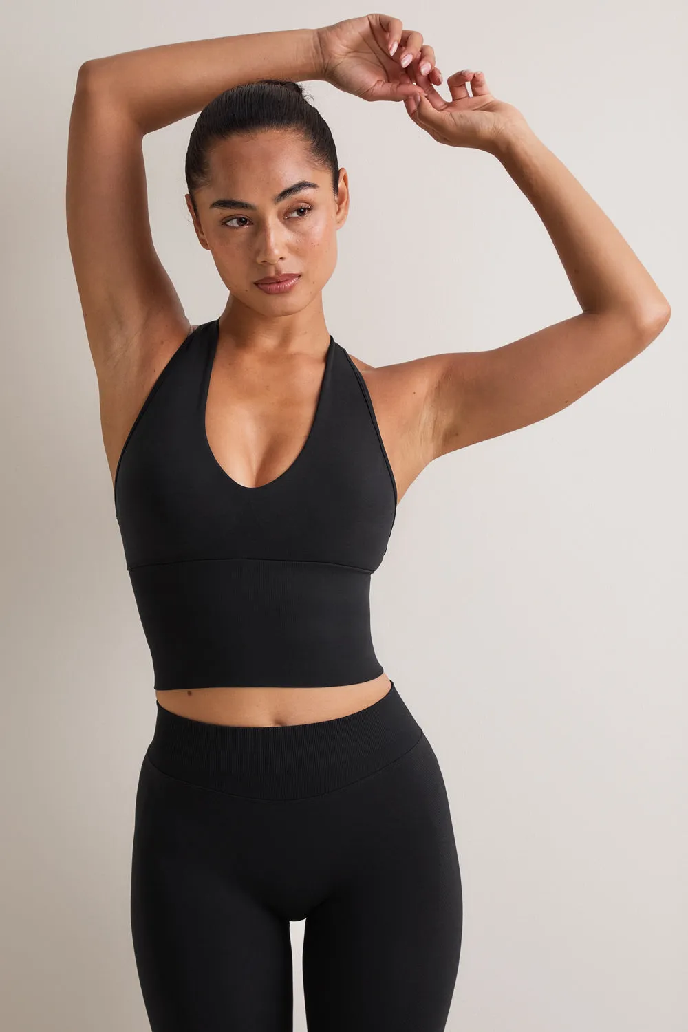 Sculpt Seamless Twist Back Vest - Black Marl sold by TALA product image thumbnail 3