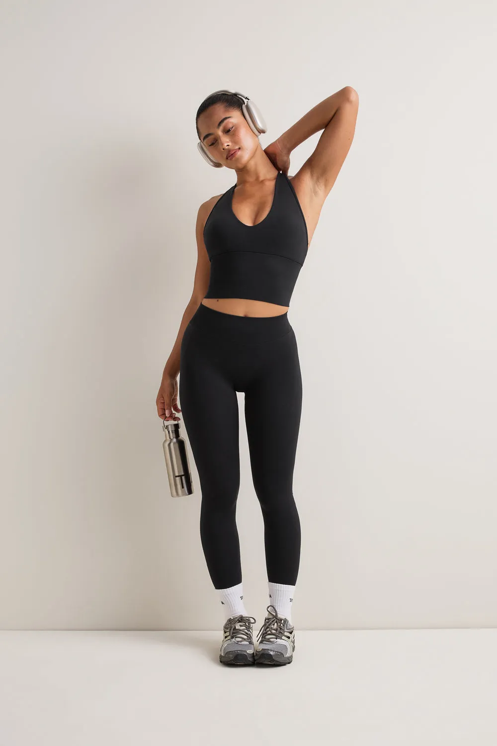 Sculpt Seamless Twist Back Vest - Black Marl sold by TALA product image thumbnail 4