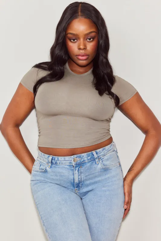 365 Short Sleeve T-Shirt - Vintage Khaki sold by TALA