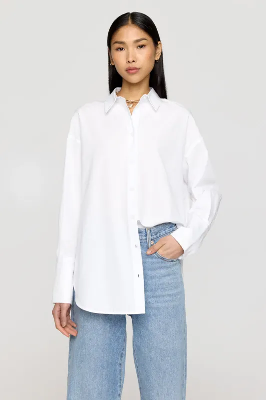 The Essential Poplin Shirt - White sold by TALA